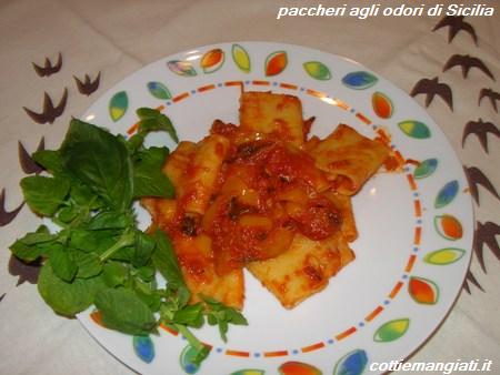 Paccheri agli odori di Sicilia